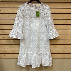 Kate Spade Lace Flounce Shift Dress - Size 8